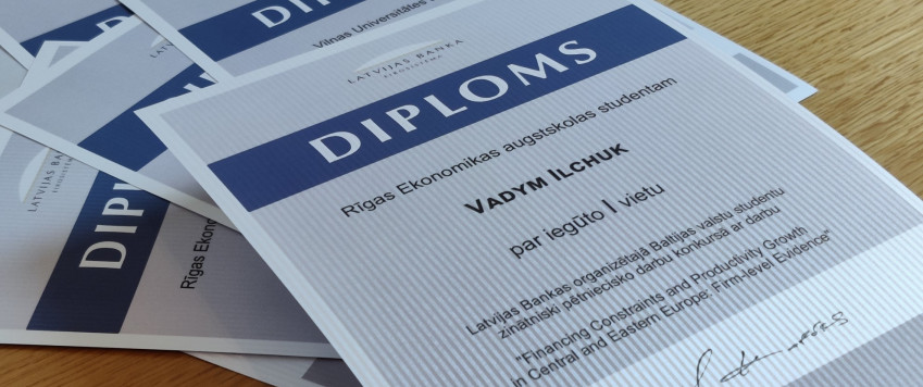 Studentu zinātnisko darbu konkursa diplomi