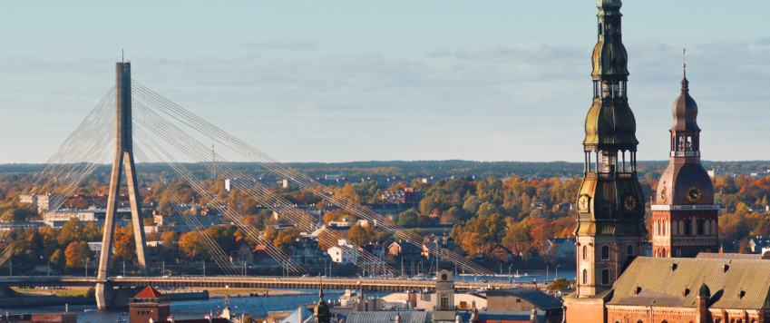 Riga city in autumn, illustrative picture