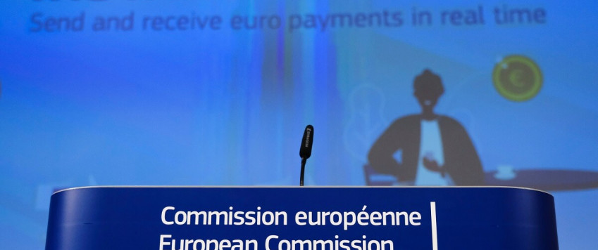 Ilustratīvs attēls: Eiropas Komisijas runas tribīne