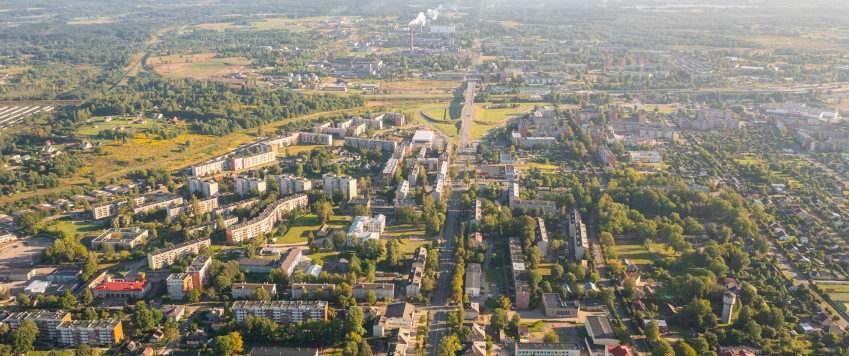 Panorāmas skats pār pilsētu