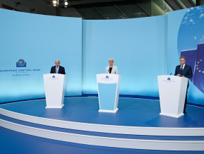 ECB preses konference, Christine Lagarde, Luis de Guindos, Wolfgang Proissl